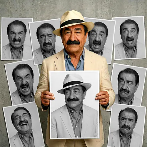 Portrait de Laurent Gérard, moustache et chapeau